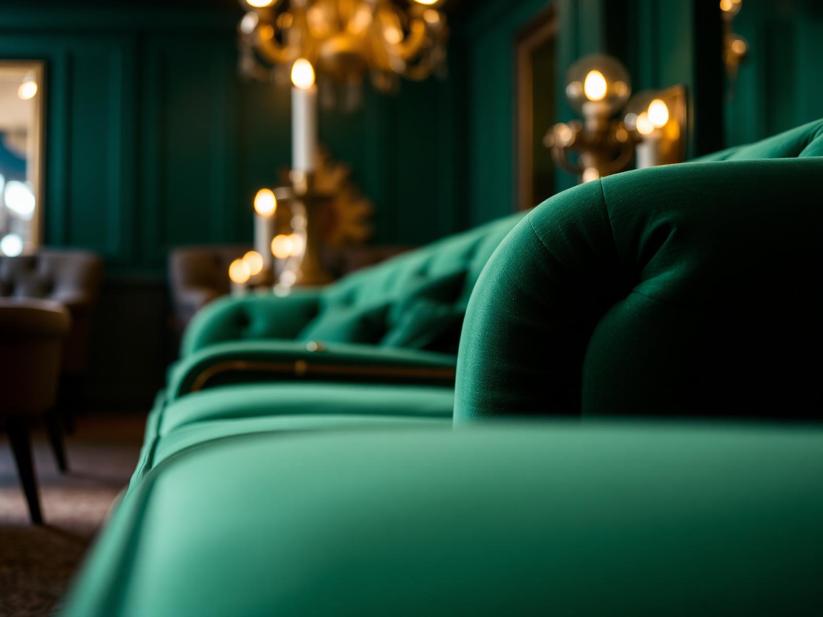 Samtsofas und Kerzenschein